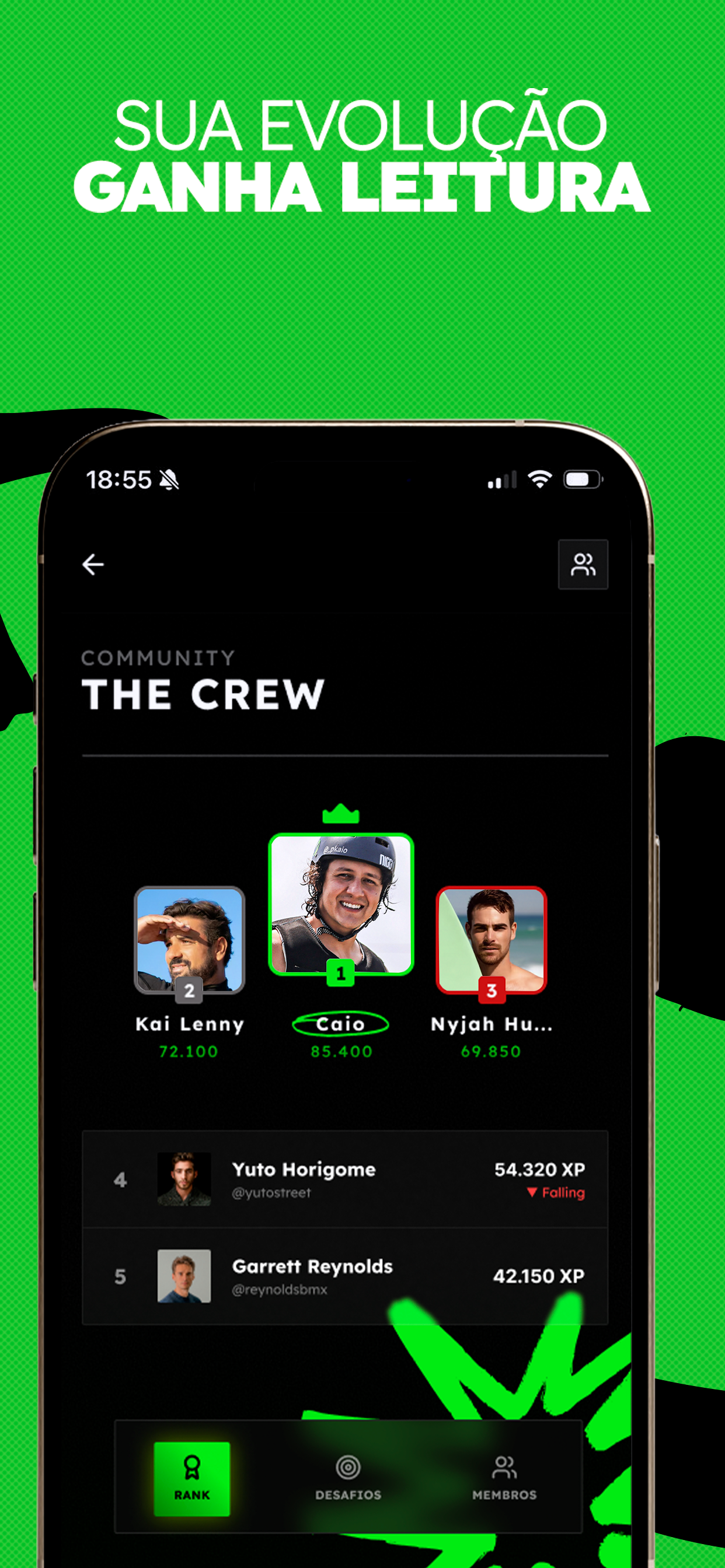 Ranking THE CREW — Sua evolução ganha leitura